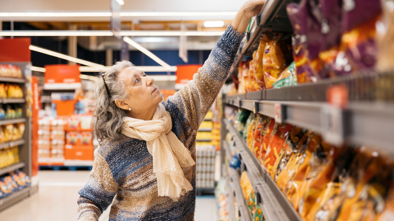 woman shopping in grocery store
