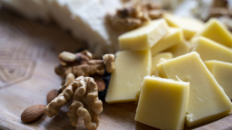 cheese and walnuts