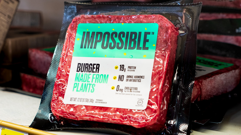 Impossible burger in grocery store