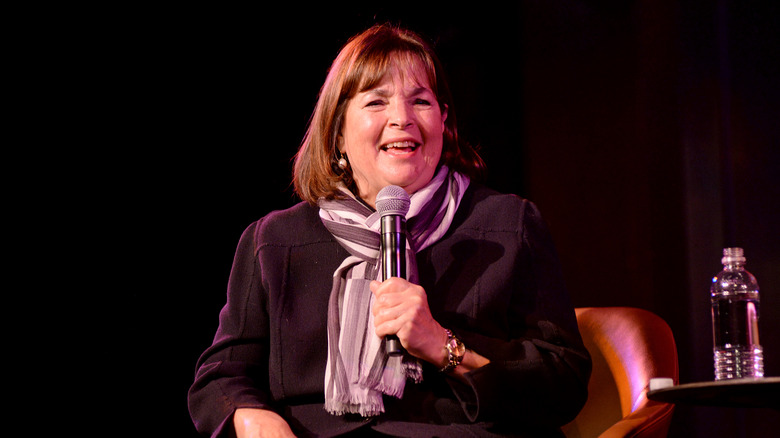 Ina Garten with a microphone