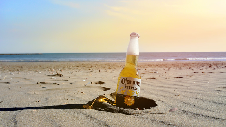 corona beer on the beach