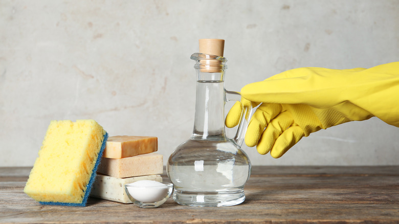 cleaning supplies with vinegar