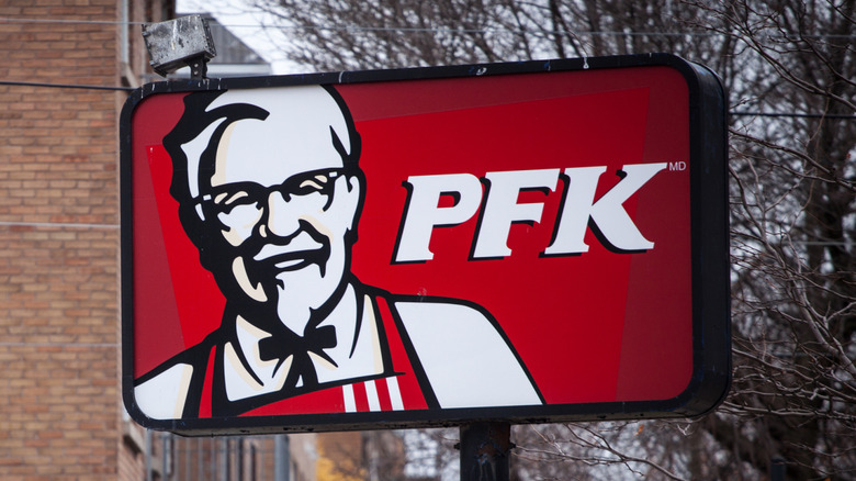 PFK sign in Quebec which is Quebec name for KFC