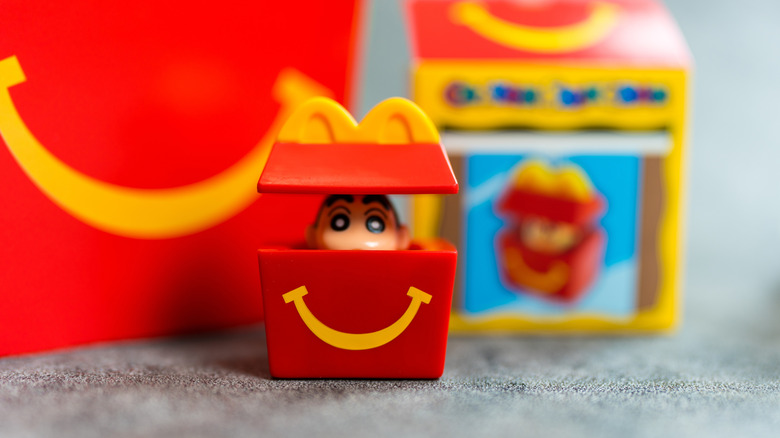 Happy Meal box with vintage nostalgia toy