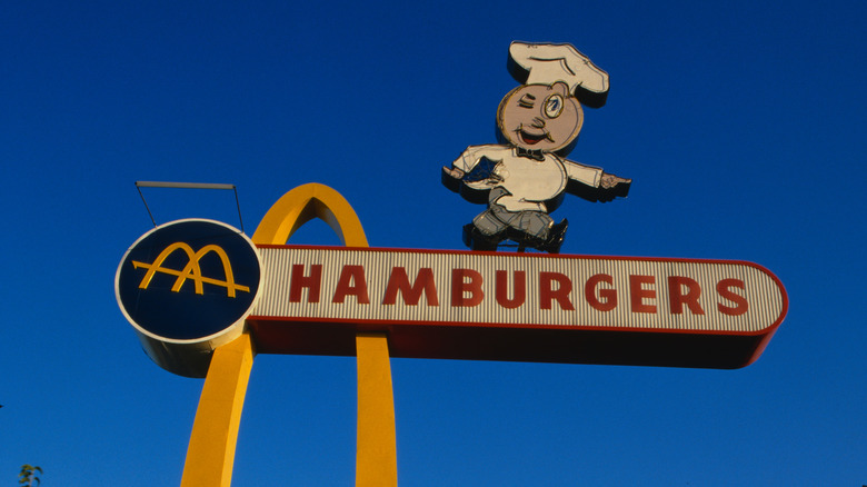 1960s McDonald's restaurant sign with retired logo