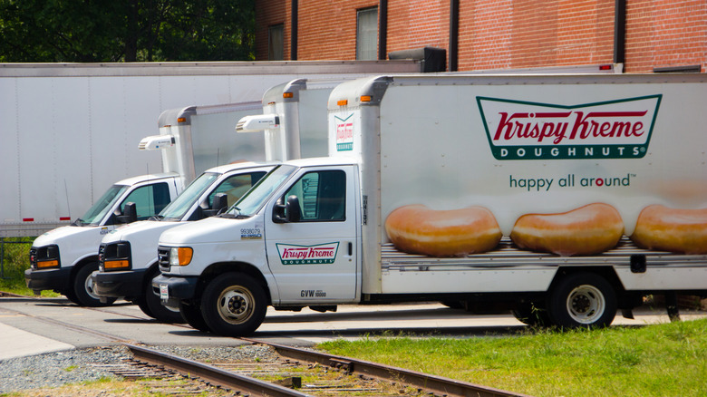 Krispy Kreme Doughnuts delivery trucks
