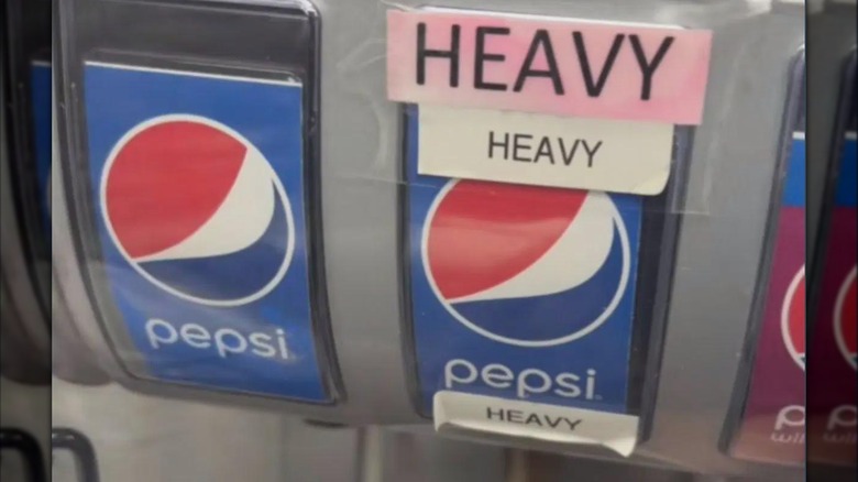 Heavy soda option soda fountain