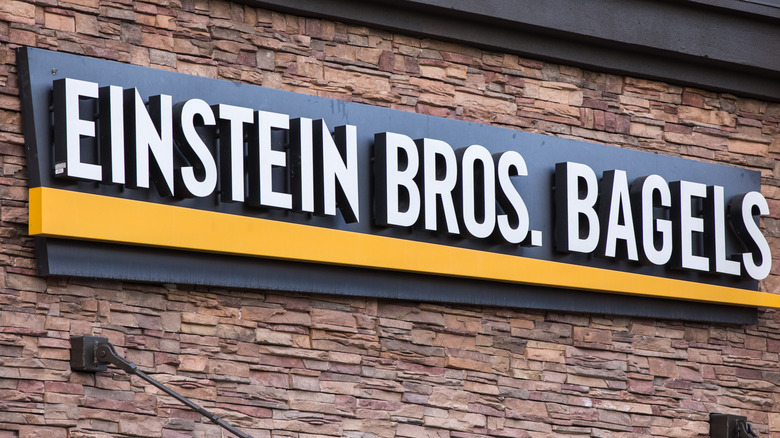 Einstein Bros Bagels sign