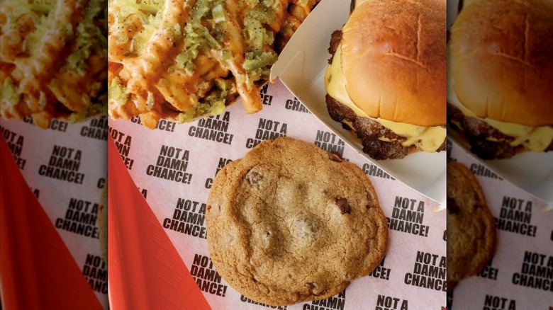 A burger and fries from NADC with cookie