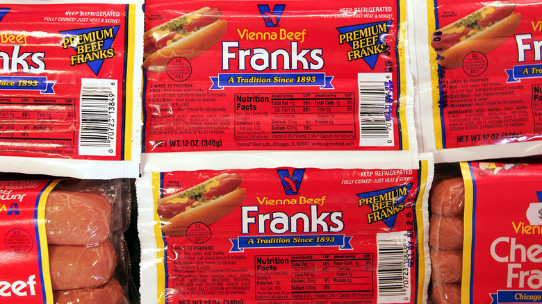 Vienna Beef hot dogs