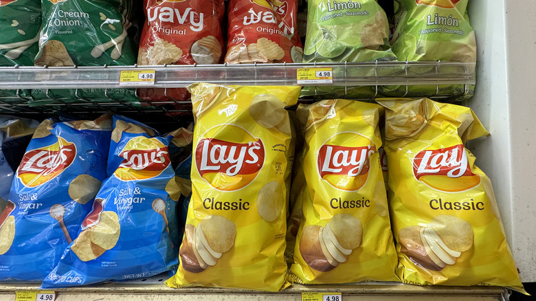Lay's potato chips on shelf