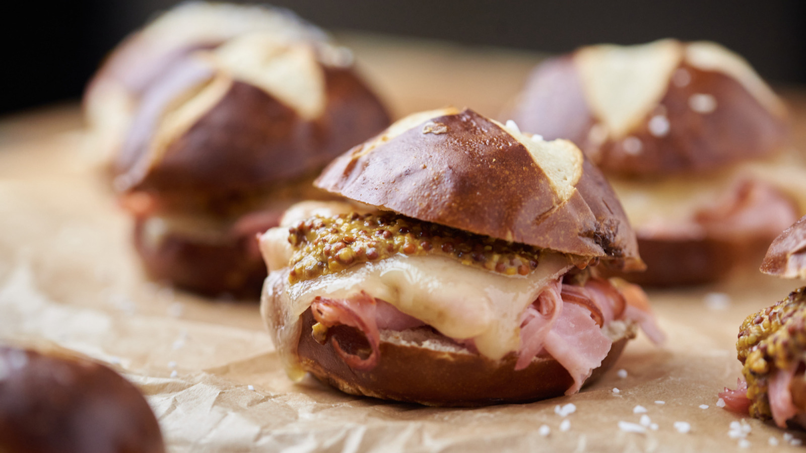 Why Pretzel Buns Are The Optimal Bread For Ham And Cheese Sliders