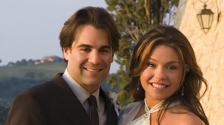 Rachael Ray and her husband John Cusimano on their wedding day in Tuscany, Italy in 2005
