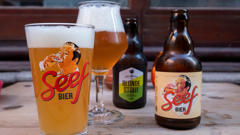 belgian beer on tap and in bottles