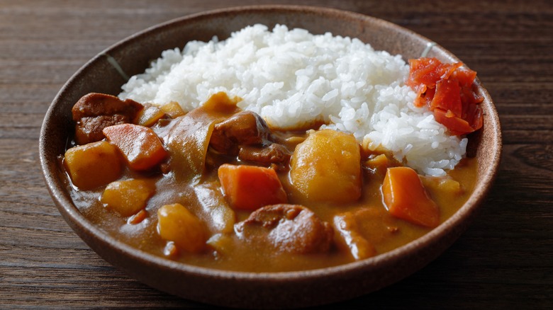 Japanese curry and rice 