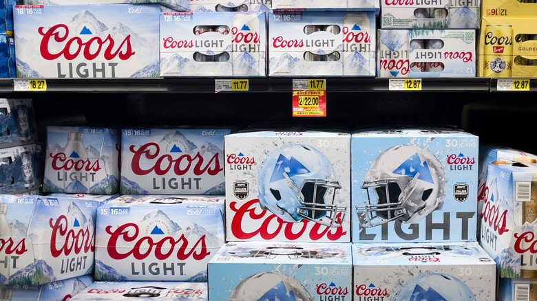 Cases of Coors Light beer