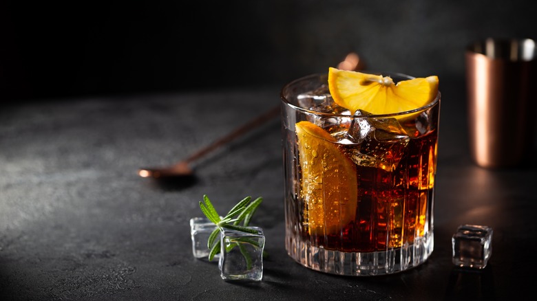 Cuba Libre cocktail with rum