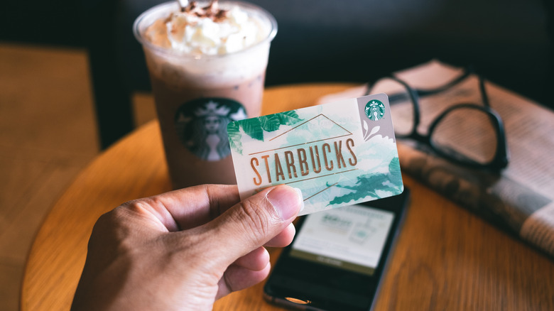 Starbucks beverage and rewards card