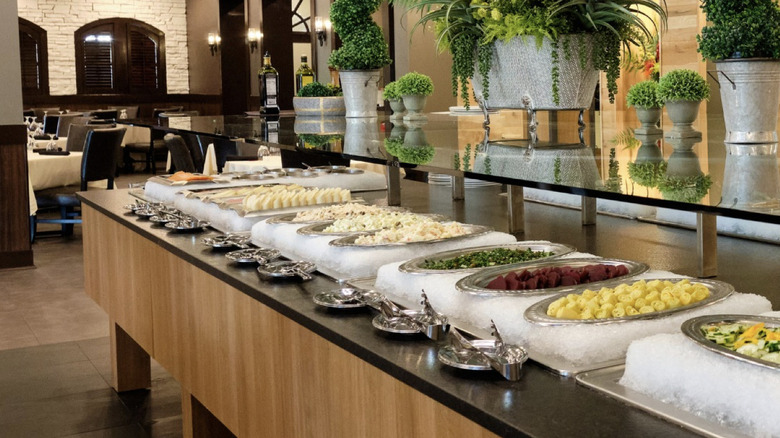 steak house salad bar spread