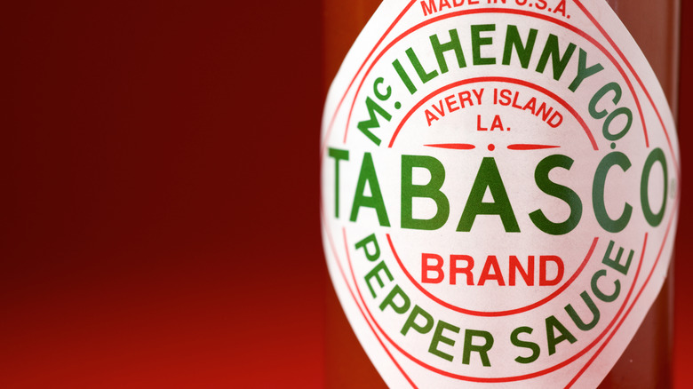 Tabasco sauce label