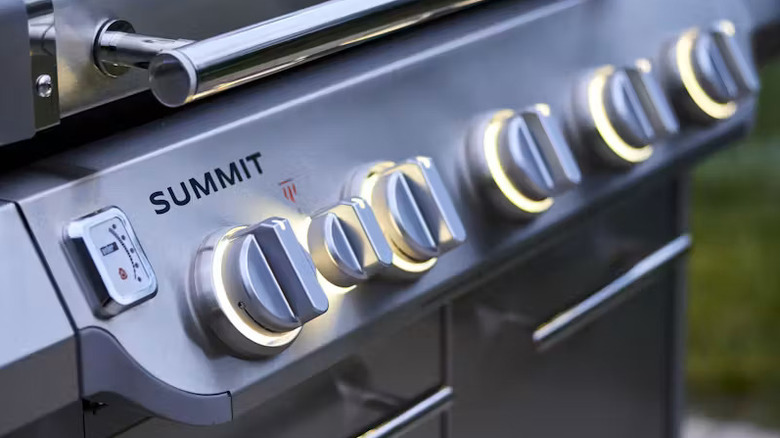 Ignition knobs on a Weber Summit grill
