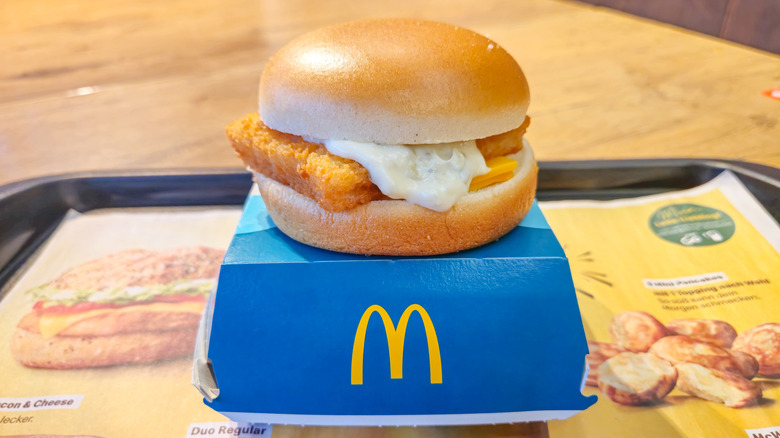 Filet-O-Fish on top of a box