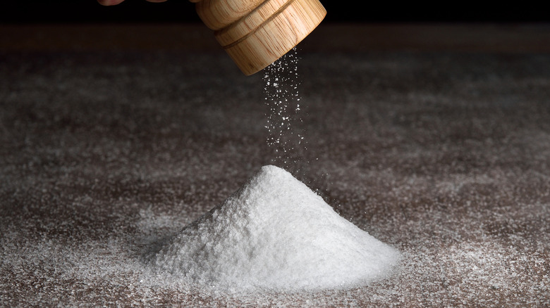 salt coming from grinder