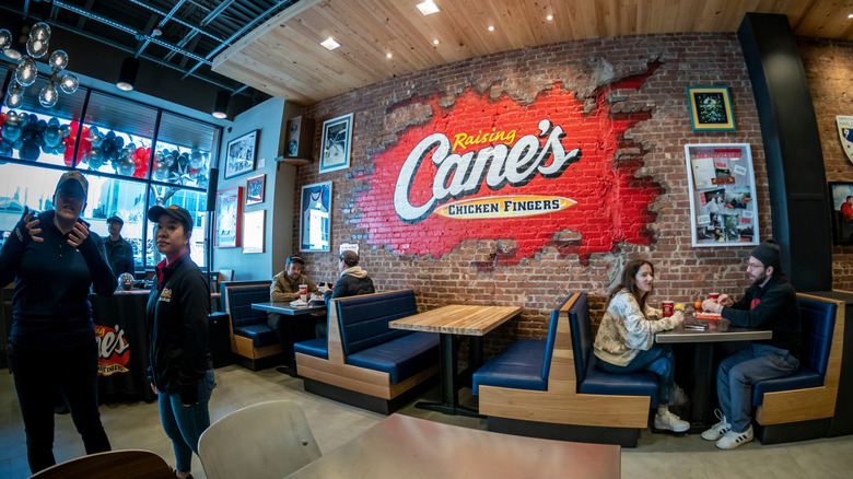 diners eating at Raising Cane's