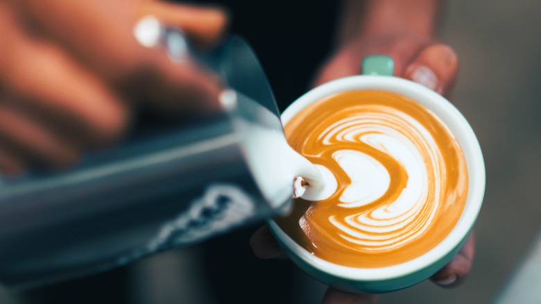 foamed milk latte art