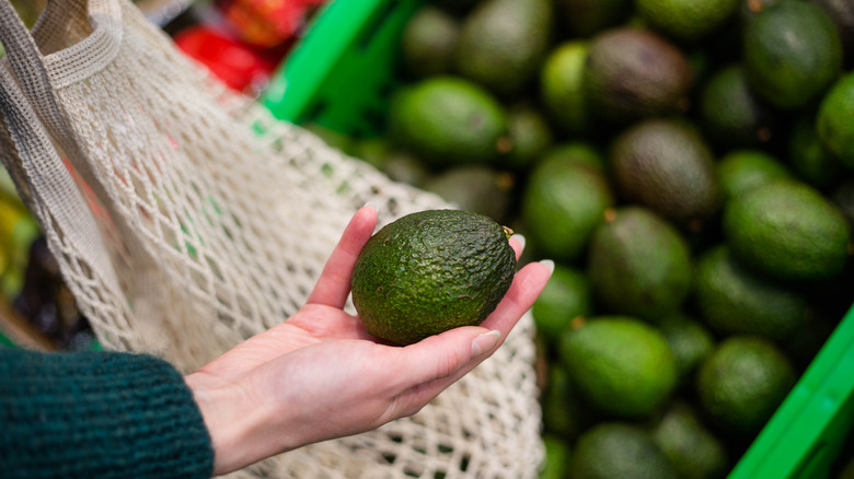 buying avocados in the market