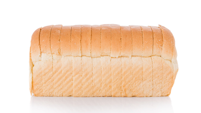 Loaf of sliced white bread