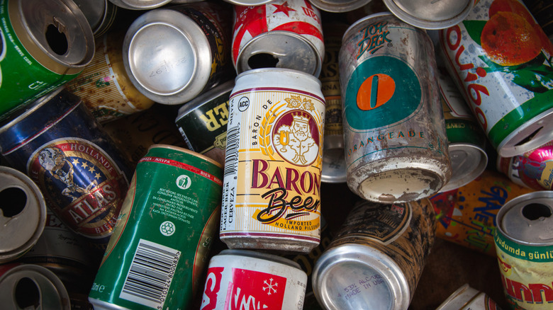 pile of vintage beers