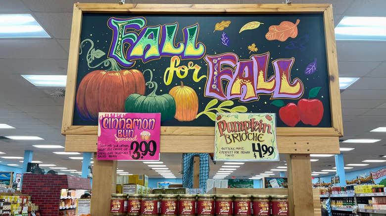 Fall display at Trader Joe's