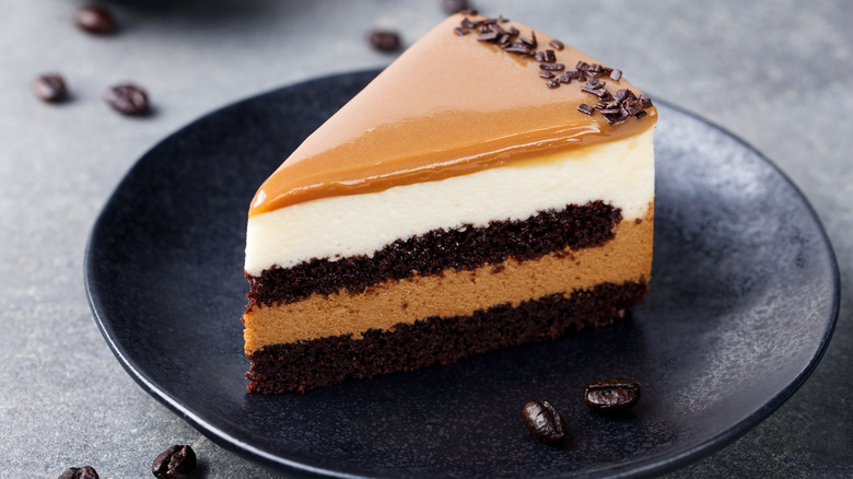 layered cake on a plate