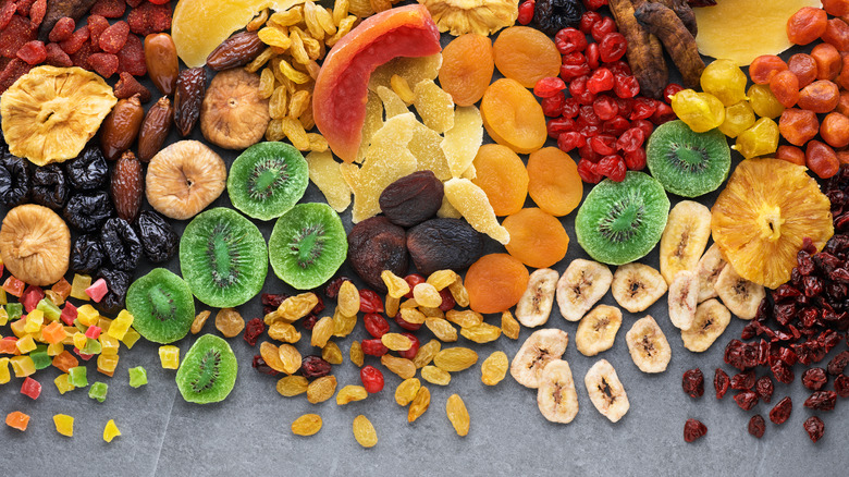 Assortment of dried fruit
