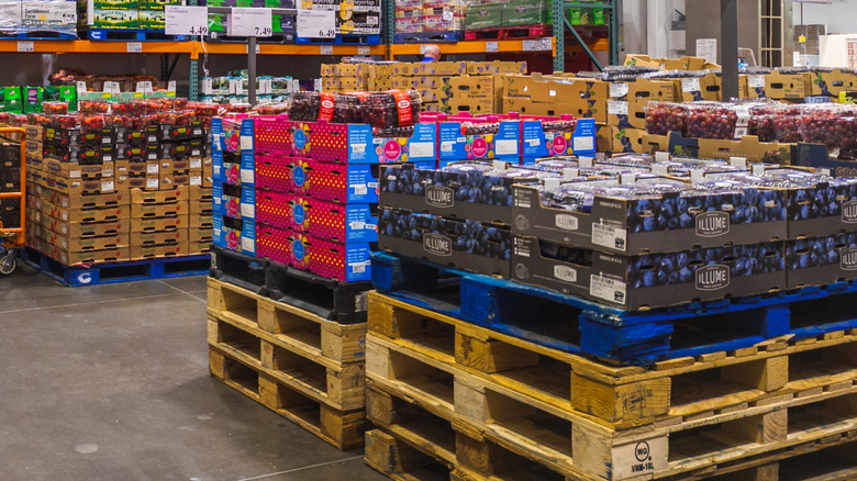 produce section in warehouse