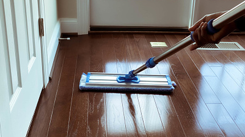 cleaning dark hardwood