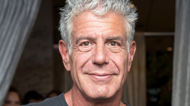 Anthony Bourdain smiling