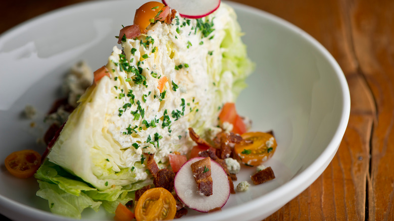 Close-up of wedge salad