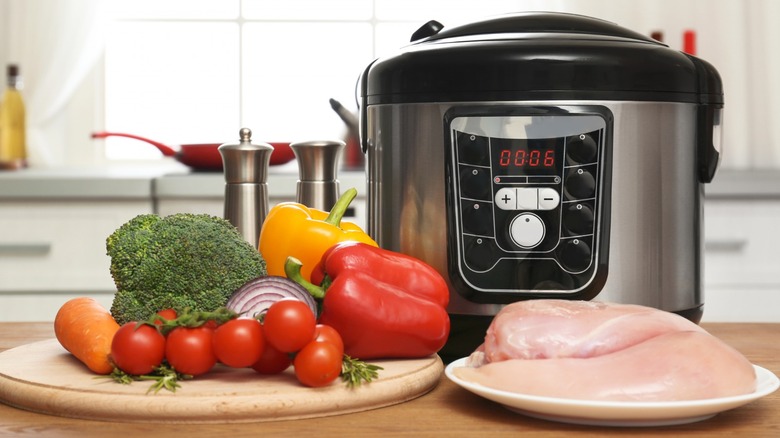 Chicken, vegetables, and slow cooker