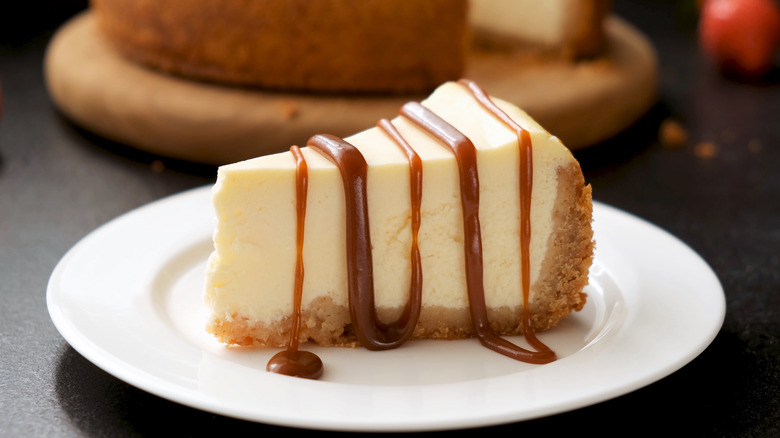 cheesecake slice on plate