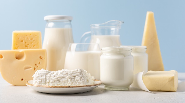 Assorted dairy products