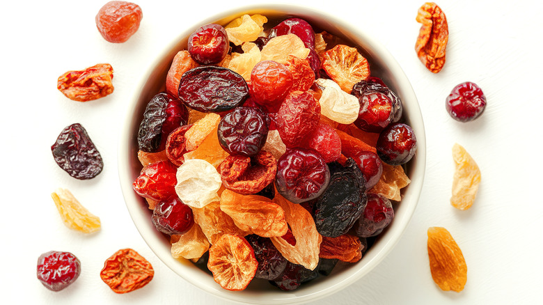 bowl of various dried fruits