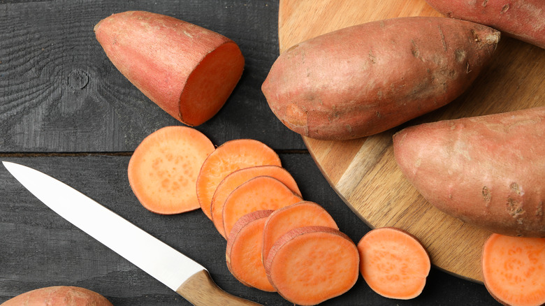 Chopped sweet potato