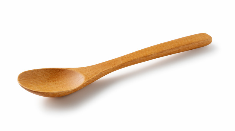 a wooden spoon 