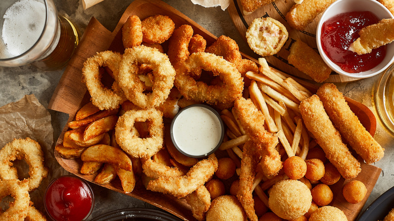 Assorted Fried Food on a Table