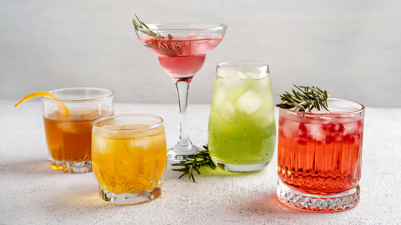 Five different cocktails