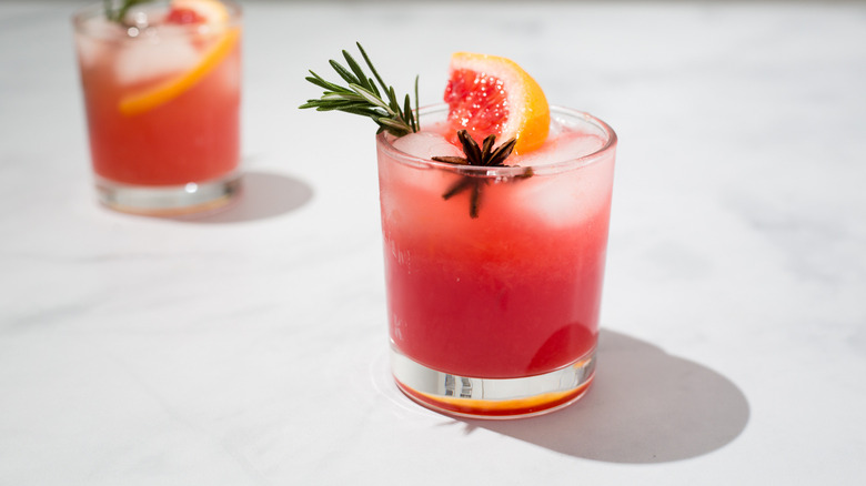orange mocktails served on table