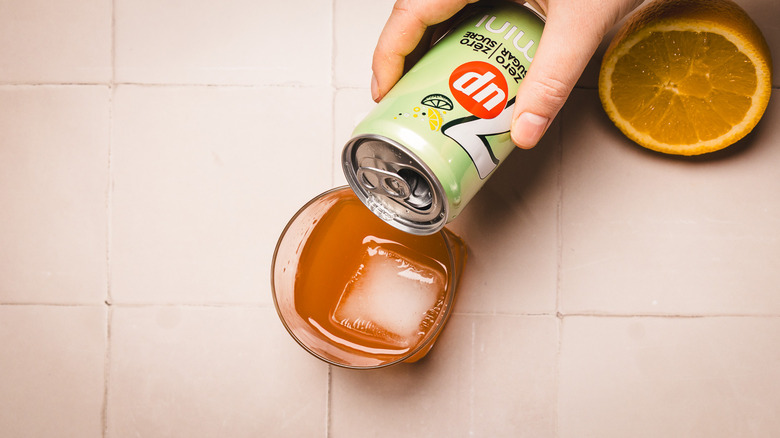 Adding lemon lime soda