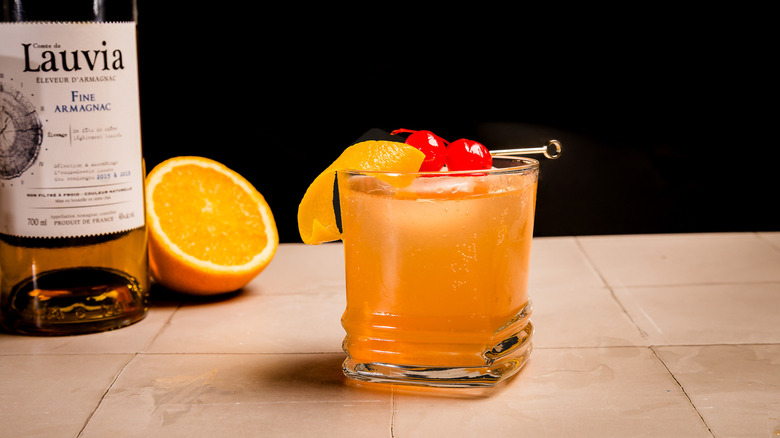 Wisconsin old fashioned with brandy and orange